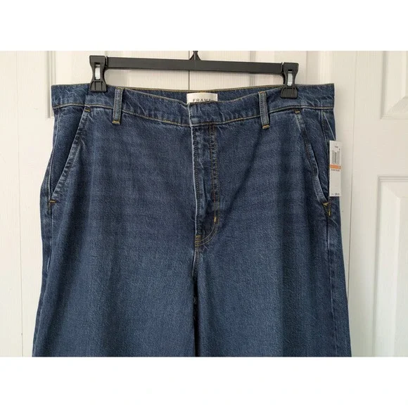 Frame High-Waist Wide Leg Jeans Womens Size 33 Blindspot WashNWT $298
